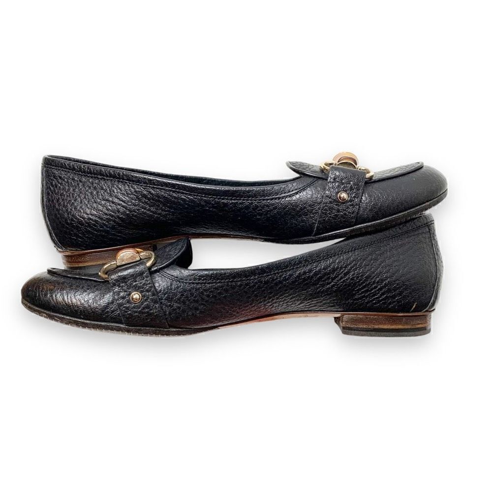 Gucci Classic Vintage Bamboo Horse Bit Black Leather Loafer Flats Women’s Size 7 - Picture 5 of 12